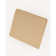 11 pt Manila Folders, 1/3 Cut Reinforced Top Tab - Assorted, Letter Size, Embedded Fasteners Pos #1 & #3 (Box of 50)