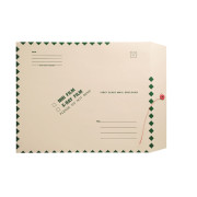 X-Ray Film Mailers, 11 pt Manila, 15" x 18", Green Diamond Border, String and Button Closure (Carton of 50)