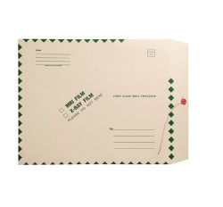 X-Ray Film Mailers, 11 pt Manila, 15" x 18", Green Diamond Border, String and Butt... X-Ray Film Mailers, 11 pt Manila, 15" x 18", Green Diamond Border, String and Butt...