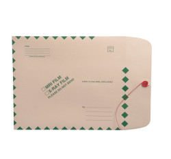 X-Ray Film Mailers, 11 pt Manila, 11" x 13", Green Diamond Border, String and Butt... X-Ray Film Mailers, 11 pt Manila, 11" x 13", Green Diamond Border, String and Butt...