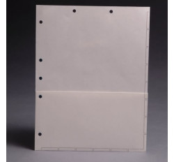 Chart Divider Sheets for Stick-On Tabs, White with 1/2 Pocket (Box of 50)