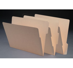 11 pt Manila Folders, 1/3 Cut Assorted 2-Ply End Tab, Letter Size (Box of 100)