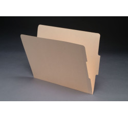 11 pt Manila Folders, 1/3 Cut Middle 2-Ply End Tab, Letter Size (Box of 100)