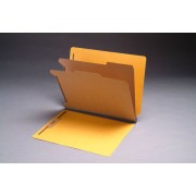 Type I Pressboard Classification Folders, Full Cut End Tab, Letter Size, 2 Dividers (Box of 10)