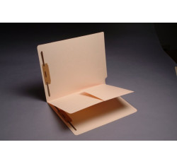 11 Pt. Manila Folders, Full Cut End Tab, Letter Size, 1 Pocket Style Divider Installed (Box ...