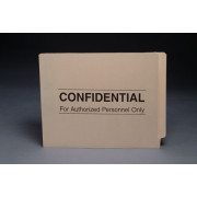 14 pt Manila Folders, Full Cut 2-Ply End Tab, Letter Size, "Confidential" Printed (Box of 50)