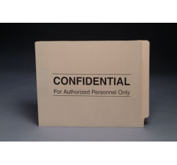 14 pt Manila Folders, Full Cut 2-Ply End Tab, Letter Size, "Confidential" Printed ...