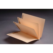 14 Pt. Manila Folders, Full Cut End Tab, Letter Size, 2 Dividers Installed (Box of 25)