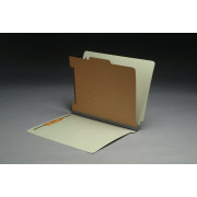 Type II Pressboard Classification Folders, Full Cut End Tab, Letter Size, 1 Divider (Box of 10)