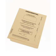 15 pt Manila Folders, Full Cut 2-Ply End Tab, Letter Size, Fastener Pos #1 & #3, "Confidential" Printed (Box of 50)