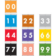Barkley NSFM Compatible Numeric Labels, Laminated Stock, 1-11/16" X 1-1/2", Starter Set - 10 Rolls of 500