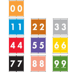 Barkley NSFM Compatible Numeric Labels, Laminated Stock, 1-11/16" X 1-1/2" Individ...