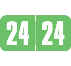 Safeguard Yearband Label (Rolls Of 500) - 2024 - Green - SGYM Series - Laminated - 3/4 Safeguard Yearband Label (Rolls Of 500) - 2024 - Green - SGYM Series - Laminated - 3/4