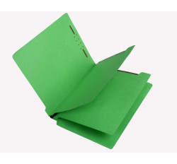 15 Pt. Green Classification Folders, Full Cut End Tab, Letter Size, 2 Dividers (Box of 25)