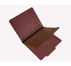 25 Pt. Pressboard Classification Folders, 2/5 Cut ROC Top Tab, Legal Size, 1 Divider, Carnelian Red (Box of 20) 25 Pt. Pressboard Classification Folders, 2/5 Cut ROC Top Tab, Legal Size, 1 Divider, Carnelian Red (Box of 20)