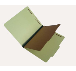 25 Pt. Pressboard Classification Folders, 2/5 Cut ROC Top Tab, Letter Size, 1 Divider, Peridot Green (Box of 20) 25 Pt. Pressboard Classification Folders, 2/5 Cut ROC Top Tab, Letter Size, 1 Divider, Peridot Green (Box of 20)