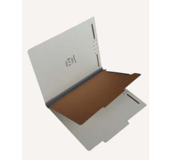 25 Pt. Pressboard Classification Folders, 2/5 Cut ROC Top Tab, Letter Size, 1 Divider, Gray (Box of 20) 25 Pt. Pressboard Classification Folders, 2/5 Cut ROC Top Tab, Letter Size, 1 Divider, Gray (Box of 20)