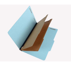 25 Pt. Pressboard Classification Folders, 2/5 Cut ROC Top Tab, Legal Size, 2 Dividers, Blue (Box of 15) 25 Pt. Pressboard Classification Folders, 2/5 Cut ROC Top Tab, Legal Size, 2 Dividers, Blue (Box of 15)