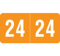 Smead 2024 Year Label - SMYM Series - ORANGE - 1/2 Smead 2024 Year Label - SMYM Series - ORANGE - 1/2