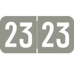 Sav-Tyme Yearband Label (Rolls of 500) - 2023 - Gray - STYM Series - Laminated Sav-Tyme Yearband Label (Rolls of 500) - 2023 - Gray - STYM Series - Laminated