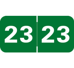 Tabbies Yearband Label (Rolls of 500) - 2023 - Green - TAYM Series - Laminated Tabbies Yearband Label (Rolls of 500) - 2023 - Green - TAYM Series - Laminated