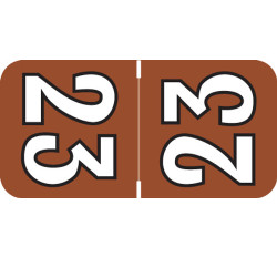 Colwell 2023 Labels For Top Tab Application - Brown/Black - 3/4 Colwell 2023 Labels For Top Tab Application - Brown/Black - 3/4