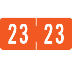 TAB Yearband Label (Rolls of 500) - 2023 - Orange - TPYV Series - Vinyl TAB Yearband Label (Rolls of 500) - 2023 - Orange - TPYV Series - Vinyl