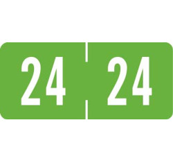 TAB Yearband Label (Rolls Of 500) - 2024 - Fl Green - TPYV Series - Vinyl - 1/2 TAB Yearband Label (Rolls Of 500) - 2024 - Fl Green - TPYV Series - Vinyl - 1/2