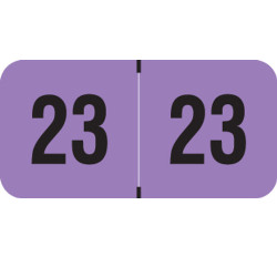 Traco Yearband Label (Rolls of 500) - 2023 - Purple/Black - TRYM Series - Laminated - 3/4 Traco Yearband Label (Rolls of 500) - 2023 - Purple/Black - TRYM Series - Laminated - 3/4