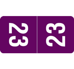 Smead Yearband Label (Rolls of 500) - 2023 - Purple - TTYM Series - Laminated Smead Yearband Label (Rolls of 500) - 2023 - Purple - TTYM Series - Laminated