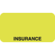 Insurance Labels, INSURANCE - Fl Chartreuse, 1-5/8" X 7/8" (Roll of 500)
