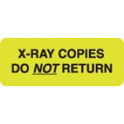 X-Ray Labels, Fl Green - X-RAY COPIES DO NOT RETURN, 2-1/4" X 7/8" (Roll of 420)