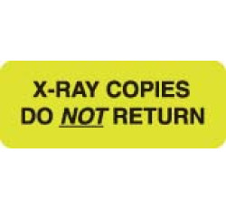 X-Ray Labels, Fl Green - X-RAY COPIES DO NOT RETURN, 2-1/4" X 7/8" (Roll of 420)