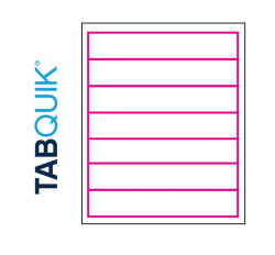 TABQUIK, Printer Labels, Laser, Smead ColorBar Match, 7 Labels/Sheet, 1008 Labels/Box
